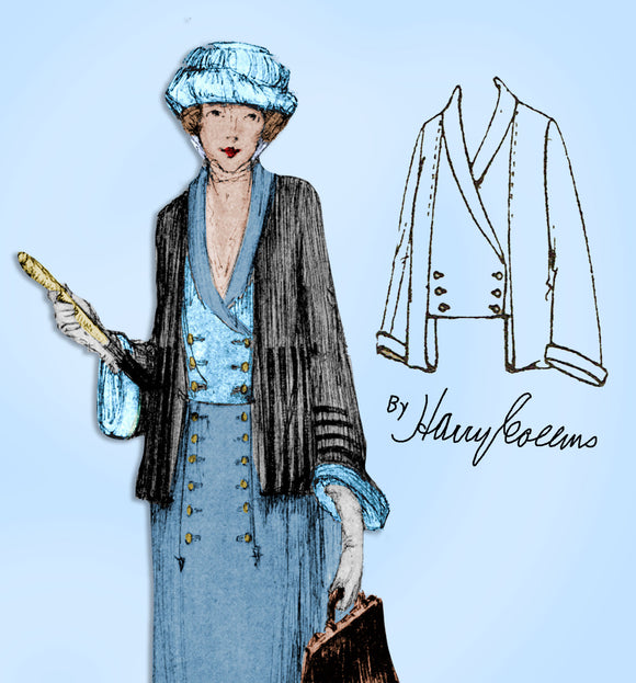 Ladies Home Journal 2705: 1920s Uncut Designer Jacket 34B Vintage Sewing Pattern