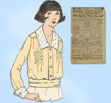 Ladies Home Journal 2728: 1920s Uncut Misses Blouse 32 B Vintage Sewing Pattern