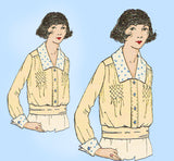 Ladies Home Journal 2728: 1920s Uncut Misses Blouse 34 B Vintage Sewing Pattern
