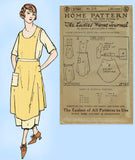 Ladies Home Journal 2760: 1920s Uncut Misses Apron Sz 26W Vintage Sewing Pattern