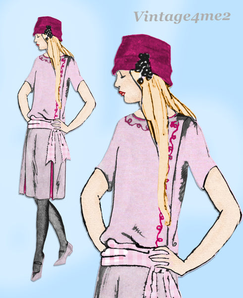 Ladies Home Journal 2975: 1920s Uncut Girls Flapper Dress Sz14 VTG Sewing Pattern