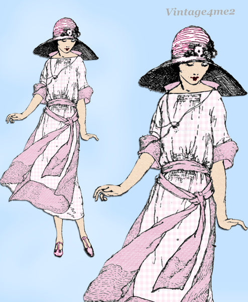 Ladies Home Journal 3157: 1920s Uncut Misses Dress Sz 38B Vintage Sewing Pattern