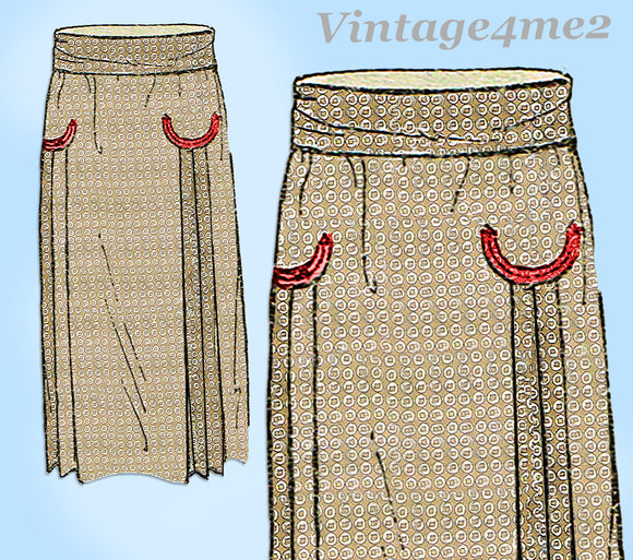 Ladies Home Journal 3230: 1920s Uncut Misses Skirt Sz 26W Vintage Sewing Pattern