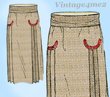 Ladies Home Journal 3230: 1920s Uncut Misses Skirt Sz 26W Vintage Sewing Pattern
