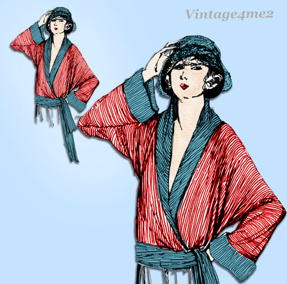 Ladies Home Journal 3294: 1920s Uncut Surplice Blouse 38B Vintage Sewing Pattern