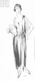 Ladies Home Journal 3307: 1920s Uncut Evening Gown Sz 38B Vintage Sewing Pattern