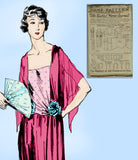 Ladies Home Journal 3307: 1920s Uncut Evening Gown Sz 38B Vintage Sewing Pattern