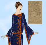 Ladies Home Journal 3460: 1920s Uncut Plus Size Dress 38B Vintage Sewing Pattern