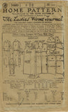 Ladies Home Journal 3460: 1920s Uncut Plus Size Dress 38B Vintage Sewing Pattern
