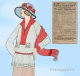 Ladies Home Journal 3625: 1920s Uncut Misses Blouse 34B Vintage Sewing Pattern