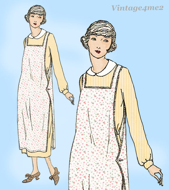 Ladies Home Journal 3669: 1920s Uncut Misses Apron Fits All VTG Sewing Pattern