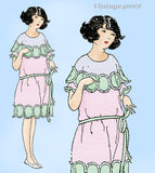 Ladies Home Journal 3767: 1920s Uncut Girls Dress Size 6 Vintage Sewing Pattern