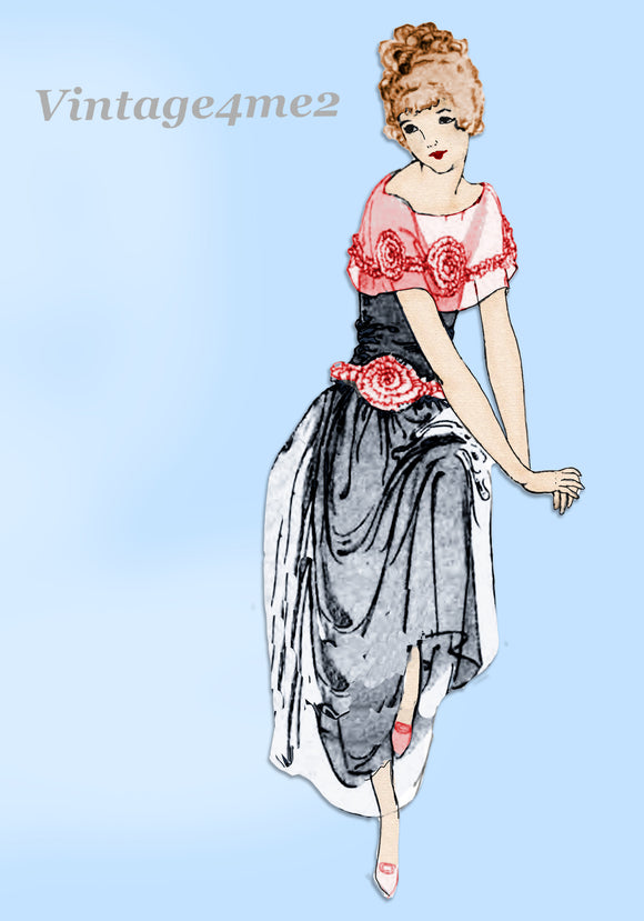 Ladies Home Journal 3779: 1920s Uncut Party Dress Sz 36 B Vintage Sewing Pattern