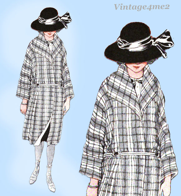Ladies Home Journal 3811: 1920s Uncut Girls Winter Coat Sz14 VTG Sewing Pattern
