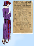 Ladies Home Journal 3879: 1920s Uncut Evening Gown Sz 38B Vintage Sewing Pattern