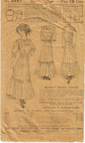 Ladies Home Journal 4971: 1910s Edwardian Dress Sz 34 B Vintage Sewing Pattern - Vintage4me2