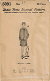 1920s VTG Ladies Home Journal Sewing Pattern 5091 FF Girls Flapper Dress Size 10