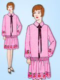 1920s VTG Ladies Home Journal Sewing Pattern 5091 FF Girls Flapper Dress Size 10