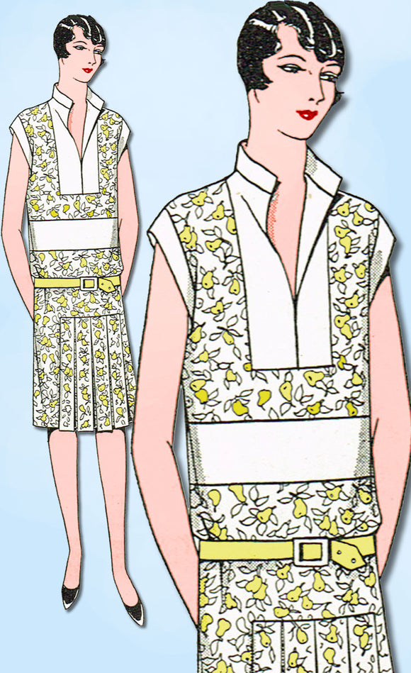 1920s VTG Ladies Home Journal Sewing Pattern 5393 FF Misses Flapper Dress Sz 36B - Vintage4me2
