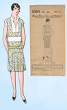 1920s VTG Ladies Home Journal Sewing Pattern 5393 FF Misses Flapper Dress Sz 36B - Vintage4me2