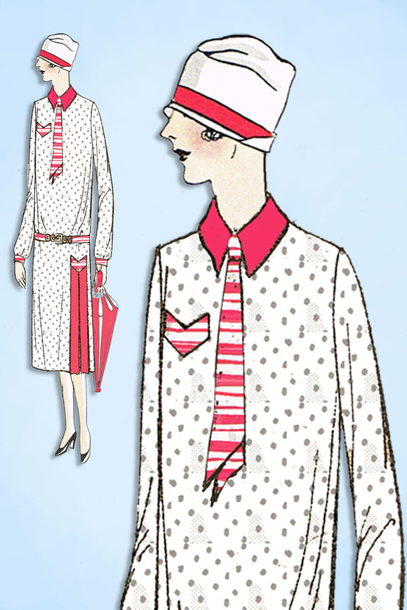 1920s Ladies Home Journal Sewing Pattern 6115 Uncut Plus Size Flapper Dress 40 B -Vintage4me2