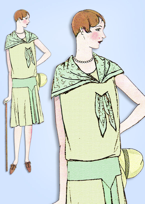 1920s VTG Ladies Home Journal Sewing Pattern 6134 Uncut Flapper Dress Sz 40 Bust - Vintage4me2