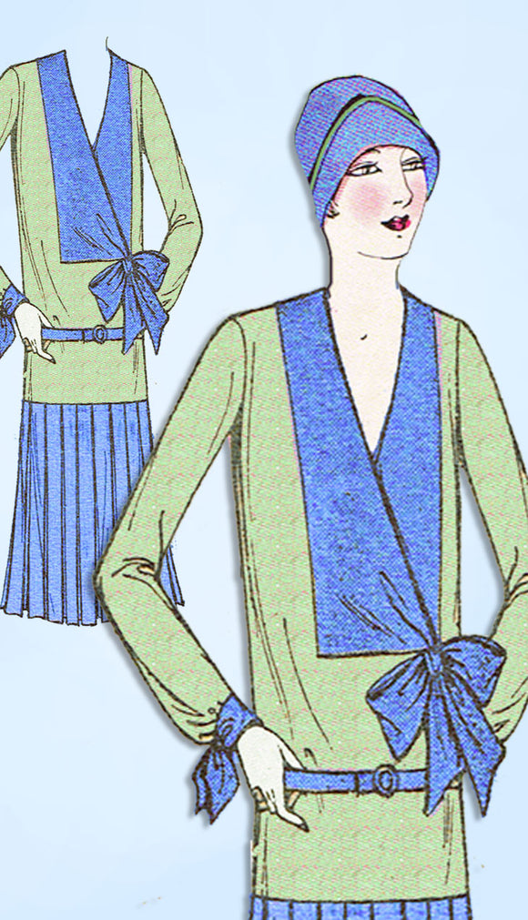 1920s Ladies Home Journal Sewing Pattern 6173 Uncut Misses Flapper Dress Sz 36 B -Vintage4me2