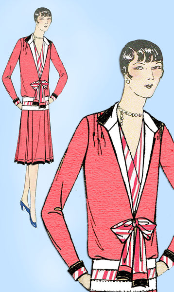 1920s Ladies Home Journal Sewing Pattern 6257 Uncut Plus Size Flapper Dress 40 B - Vintage4me2