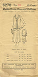 1920s VTG Ladies Home Journal Sewing Pattern 6270 Uncut Flapper Dress Sz 36 Bust - Vintage4me2