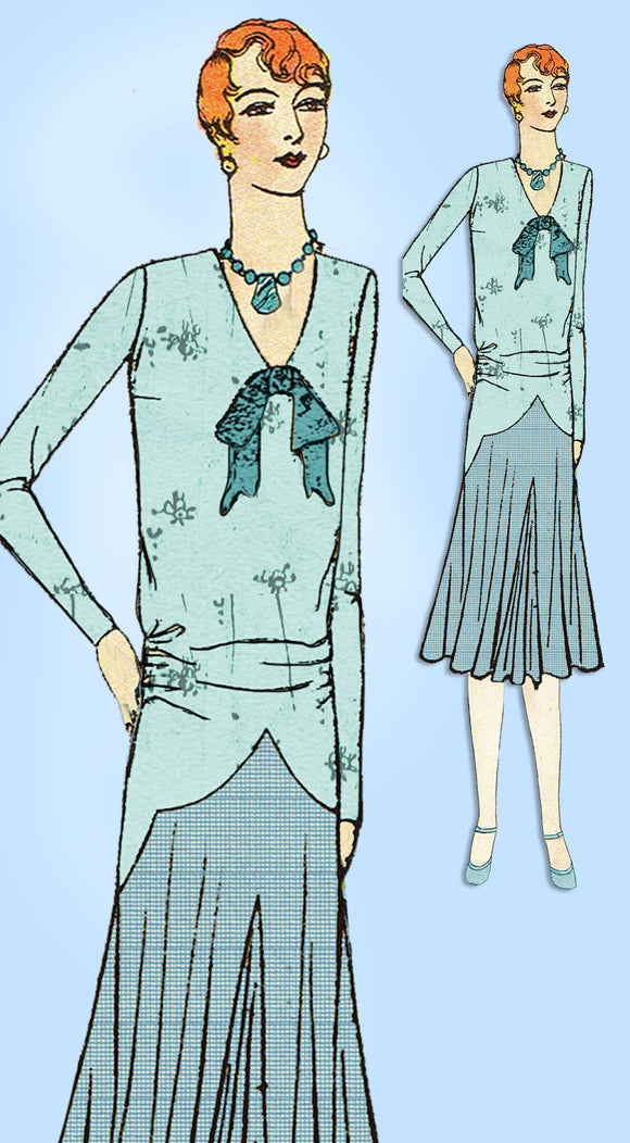 1920s VTG Ladies Home Journal Sewing Pattern 6288 Uncut Flapper Dress Sz 38 Bust - Vintage4me2