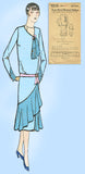 1930s Vintage Ladies Home Journal Sewing Pattern 6318 Uncut Flapper Dress 38 B - Vintage4me2