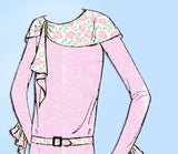 1930s Ladies Home Journal Sewing Pattern 6331 Uncut Misses Flapper Blouse Sz 34B - Vintage4me2