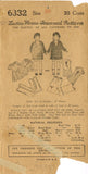 Ladies Home Journal 6332: 1930s 20 Inch Doll Clothes Set Vintage Sewing Pattern