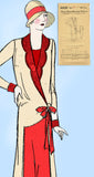 1930s VTG Ladies Home Journal Sewing Pattern 6339 Uncut Misses Flapper Dress 38B