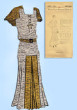 1930s VTG Ladies Home Journal Sewing Pattern 6427 Uncut Misses Street Dress 36 B - Vintage4me2