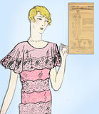1920s VTG Ladies Home Journal Sewing Pattern 6446 Uncut Misses Dinner Dress 38 B