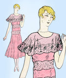 1920s VTG Ladies Home Journal Sewing Pattern 6446 Uncut Misses Dinner Dress 38 B