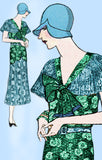 1930s Ladies Home Journal Sewing Pattern 6456 Uncut Misses Pleated Dress Sz 38 B - Vintage4me2
