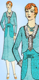 1930s VTG Ladies Home Journal Sewing Pattern 6457 Uncut Misses Street Dress 34 B - Vintage4me2