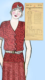 1930s Ladies Home Journal Sewing Pattern 6458 Misses Pin Tucked Dress Sz 38 Bust