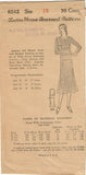 1930s VTG Ladies Home Journal Sewing Pattern 6542 Uncut Misses Day Dress Sz 33 B