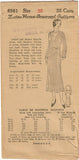 1930 Ladies Home Journal Sewing Pattern 6561 Uncut Misses Afternoon Dress 38 B