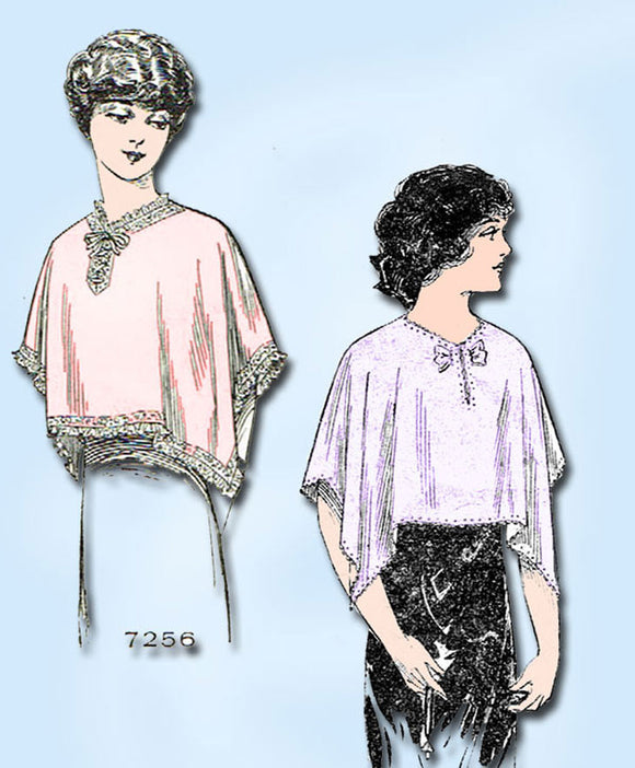 1900s Antique Ladies Home Journal Pattern 7256 Misses Dressing Sacque Fits All - Vintage4me2