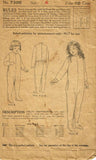 1920s Vintage Ladies Home Journal Sewing Pattern 7308 Toddler Pajamas Size 6 24B - Vintage4me2