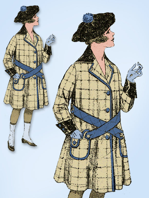 1910s Original Vintage Ladies Home Journal Pattern 9791 Girls Edwardian Coat 12