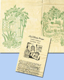 1940s Vintage Laura Wheeler Embroidery Transfer 1747 Uncut Doorway Guest Towels