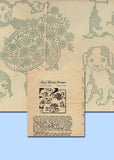 1940s Laura Wheeler Embroidery Transfer 1808 Uncut X-Stitch DOW Pup Tea Towels - Vintage4me2