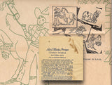 1930s Uncut Laura Wheeler Embroidery Transfer 227 Cowboy Tea Towel Motifs