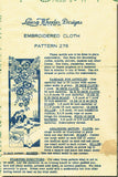 1940s Vintage Laura Wheeler Embroidery Transfer 276 Uncut Pansy Table Cloth
