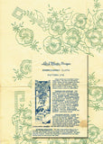 1940s Vintage Laura Wheeler Embroidery Transfer 276 Uncut Pansy Table Cloth